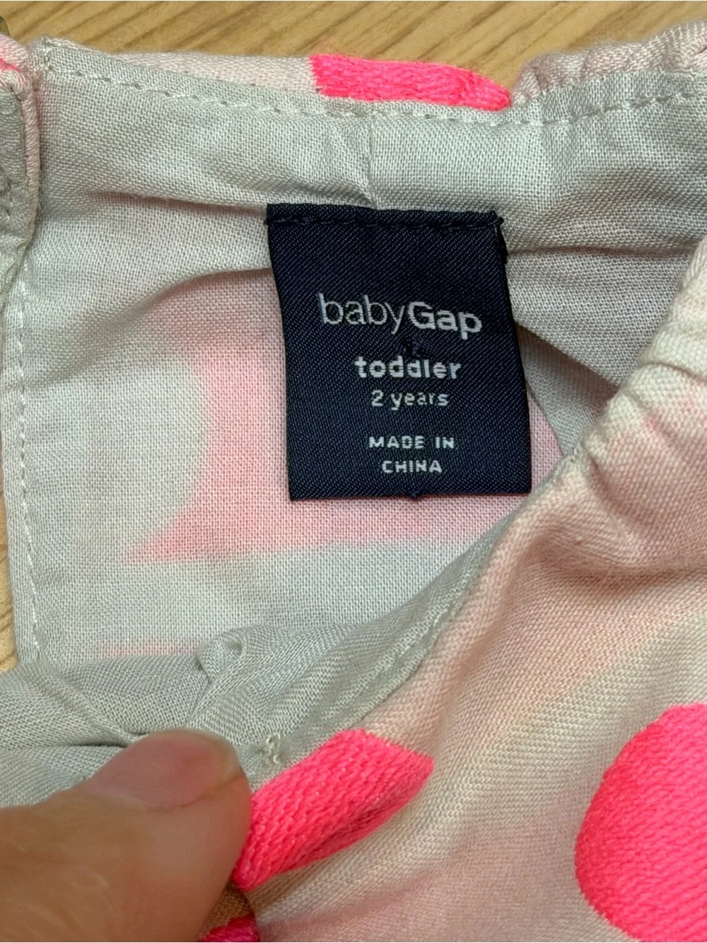 babyGap Toddler Girls 2 Years Pink Neon Polka Dot Short Sleeve Shift Party Dress